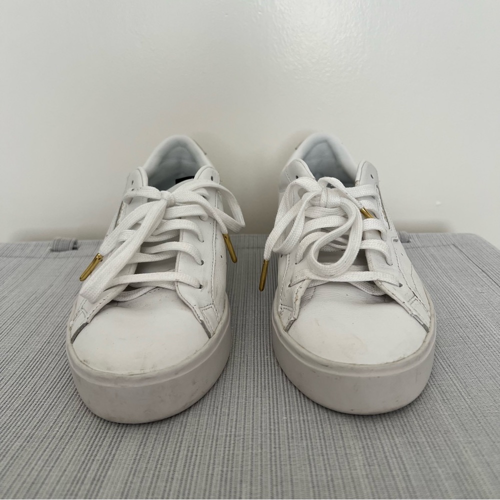 Adidas Women's Sleek Low Top Leather Sneakers - Picture 11 of 11